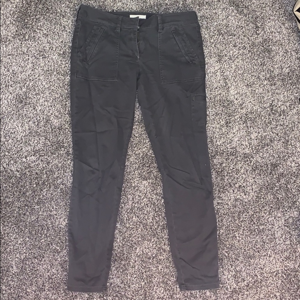 Loft skinny grey colored jeans- ankle length-4